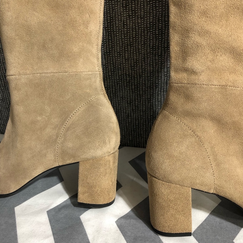 NWT ZARA Knee High Suede Boots - Picture 7 of 16